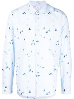 PS Paul Smith chemise à imprimé Flock - Bleu