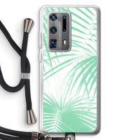 Palmbladeren: Huawei P40 Pro Plus Transparant Hoesje met koord