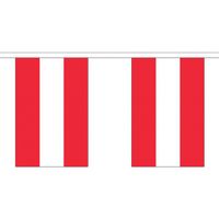 Oostenrijk vlaggenlijn van stof 3 m