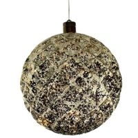 1x Grote gouden verlichte decoratie kerstballen 20 cm