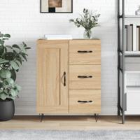 Dressoir 69,5x34x90 cm bewerkt hout sonoma eikenkleurig