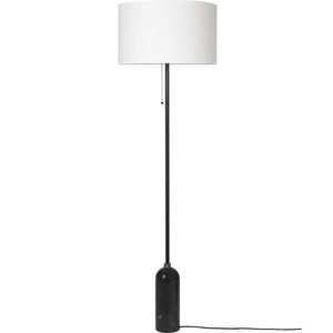 Gubi Gravity Vloerlamp - Zwart marmer & Wit