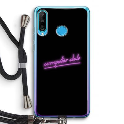 Vice Black: Huawei P30 Lite Transparant Hoesje met koord