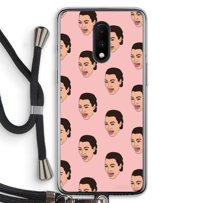 Ugly Cry Call: OnePlus 7 Transparant Hoesje met koord