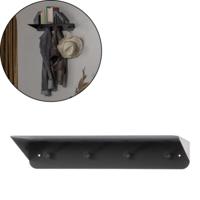 WOOOD kapstok kenan metaal zwart 60 cm | 4 stuks