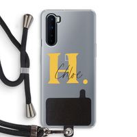 Amber Script: OnePlus Nord Transparant Hoesje met koord