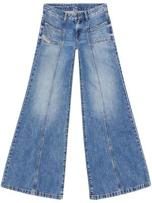 Diesel jean bootcut D-Akki à taille mi-haute - Bleu