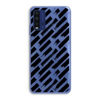 Zwarte vegen: Xiaomi Redmi 9T Transparant Hoesje