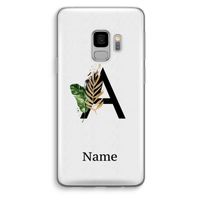 Charcoal Flora: Samsung Galaxy S9 Transparant Hoesje