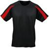 Just Cool JC003 Contrast Cool T - Jet Black/Fire Red - XL