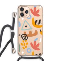 Abstract: iPhone 11 Pro Max Transparant Hoesje met koord