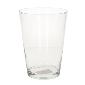 Glazen vaas/vazen konisch helder glas 19 cm