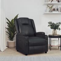 Fauteuil verstelbaar kunstleer zwart