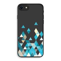 Gekleurde driehoekjes blauw: iPhone SE 2020 Biologisch afbreekbaar hoesje