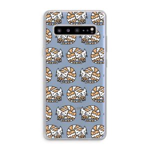 Slapende poes: Samsung Galaxy S10 5G Transparant Hoesje