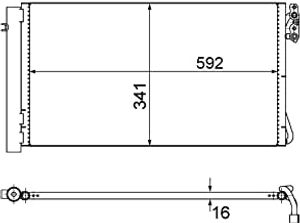 Condensor, airconditioning AC414001S