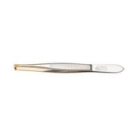 Erbe Solingen pincet schuin/smal verguld 9cm (erbe92343)