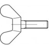 TOOLCRAFT TO-5447496 Vleugelschroef M6 30 mm DIN 316 Messing 100 stuk(s)