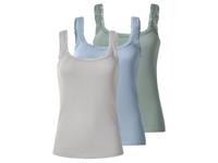 esmara Set van 3 dames hemden (groen/blauw/grijs, M (40/42))