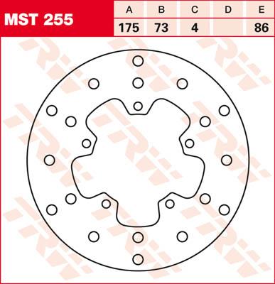 TRW Remschijf, remschijven voor de moto, MST255