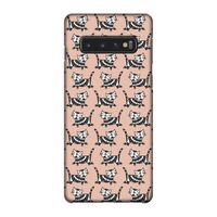 Zwarte poes: Samsung Galaxy S10 4G Volledig Geprint Hoesje