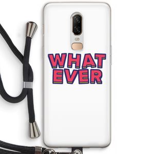 Whatever: OnePlus 6 Transparant Hoesje met koord