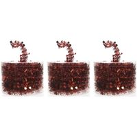 3x Kerstboom sterren folie slingers rood 700 cm