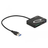 Abi Delock kaartlezer xqd/sd/micro sd + usb type-a.