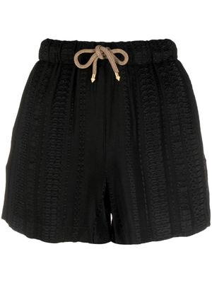 Zeus+Dione short à motif en jacquard - Noir