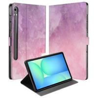 Samsung Galaxy Tab S10 FE | Tab S9 FE Tablet Hoesje Pink Purple Paint met Standaard