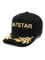 DSQUARED2 casquette 24-7 Star en coton - Noir DSQUARED2 casquette 24-7 Star en coton - Noir