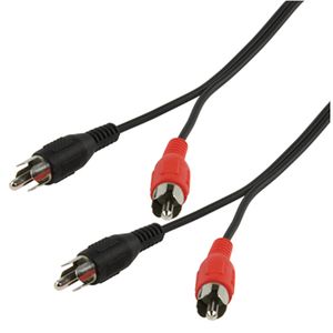 Valueline CABLE-612 audio kabel 1,5 m 2 x RCA Zwart, Rood