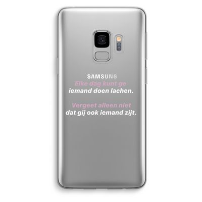 gij zijt ook iemand: Samsung Galaxy S9 Transparant Hoesje