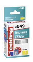 Edding Inktcartridge vervangt Brother LC-223Y Compatibel Geel EDD-549 18-549 - thumbnail