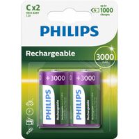 Philips Rechargeable NimH C/HR14 3000mah blister 2 - thumbnail