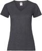 Fruit Of The Loom F271N Ladies´ Valueweight V Neck T - Dark Grey Heather - XS