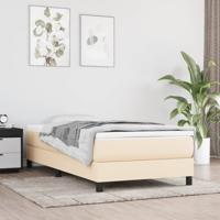 Bedframe zonder matras 90x190 cm stof crèmekleurig