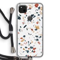 Terrazzo N°4: Pixel 4a Transparant Hoesje met koord