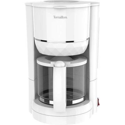 Filterkoffiezetapparaat - TERRAILLON - 15353 DIAMANT Wit - 1,25L - 980W - Glazen kan - Houdt warm