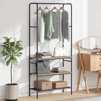 Kledingrek met planken Sonoma eiken 77 x 30 x 171 cm Kledingrek met planken Sonoma eiken 77 x 30 x 171 cm
