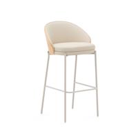 Kave Home Barkruk 'Eamy' Lederlook, kleur Beige (zithoogte 77cm) Kave Home Barkruk 'Eamy' Lederlook, kleur Beige (zithoogte 77cm)