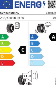 Continental Sc-5 seal fr 235/45 R18 94W 23545WR18TCSC5CS