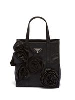 Prada mini sac cabas à appliques fleurs - Noir - thumbnail