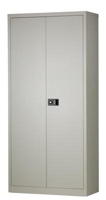 Bisley draaideurkast, ft 195 x 91 x 40 cm (h x b x d), 4 legborden, grijs