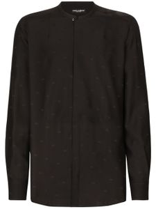 Dolce & Gabbana logo-print silk shirt - Noir