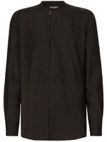 Dolce & Gabbana logo-print silk shirt - Noir