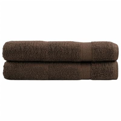 VidaXL Handdoeken solund 2 st 600 g/m² 100x200 cm bruin