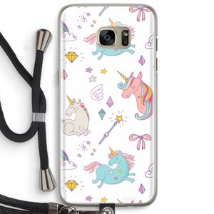 Fantasiewereld: Samsung Galaxy S7 Edge Transparant Hoesje met koord