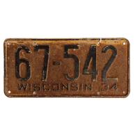 Wisconsin Kentekenplaat - 1934 - Origineel