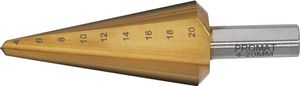 Promat Getrapte plaatboor | boorbereik 4-20 mm | HSS TiN totale lengte 71 mm | snedeaantal 2 - 4000862042 4000862042